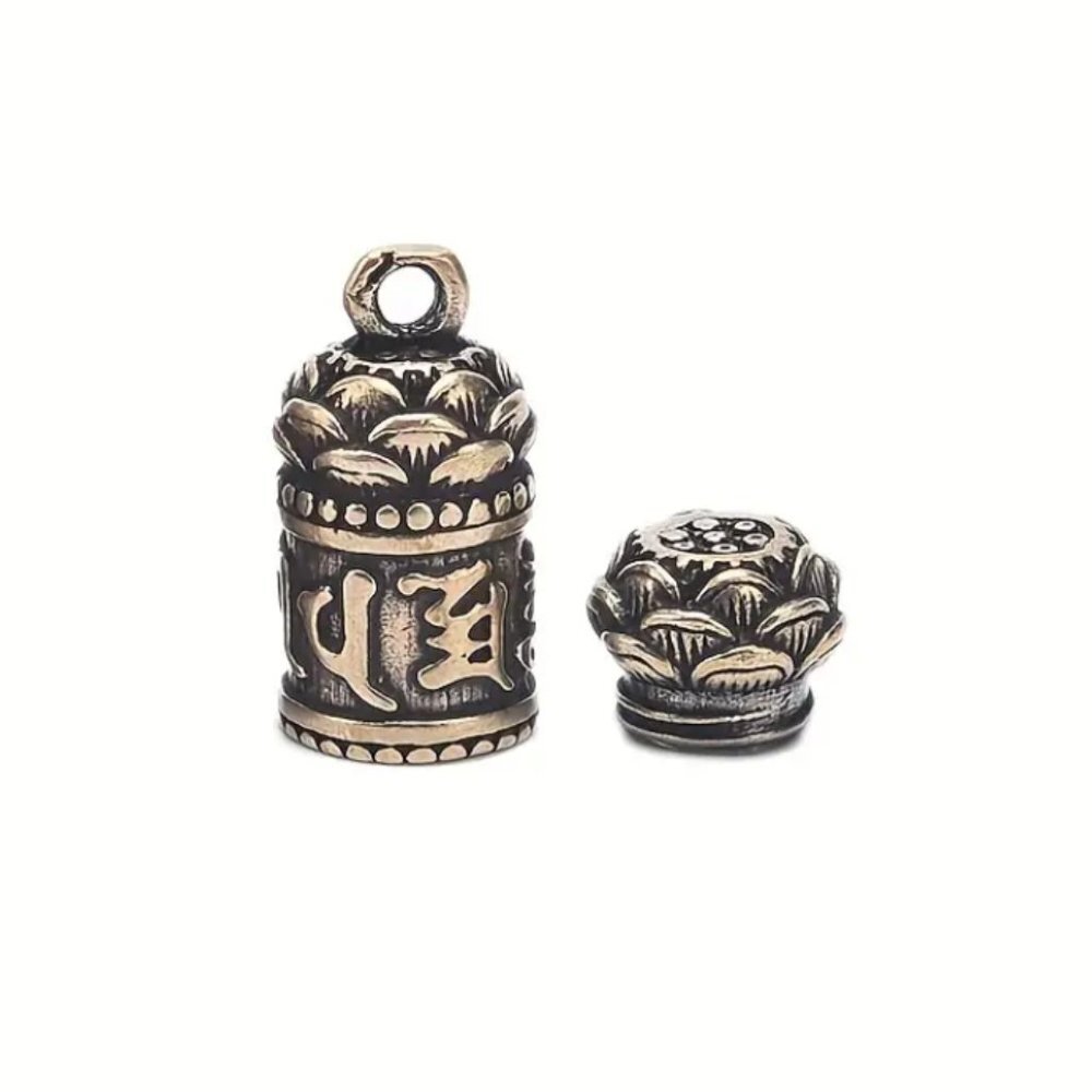 Pill Container Brass Vintage Pendant Upscale Fashion For Keychain Necklace Bag - Picture 3 of 3
